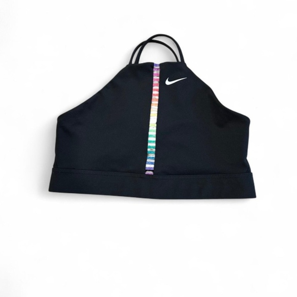 Nike Indy Rainbow Ladder Sports Bra Women's Size Medium Black